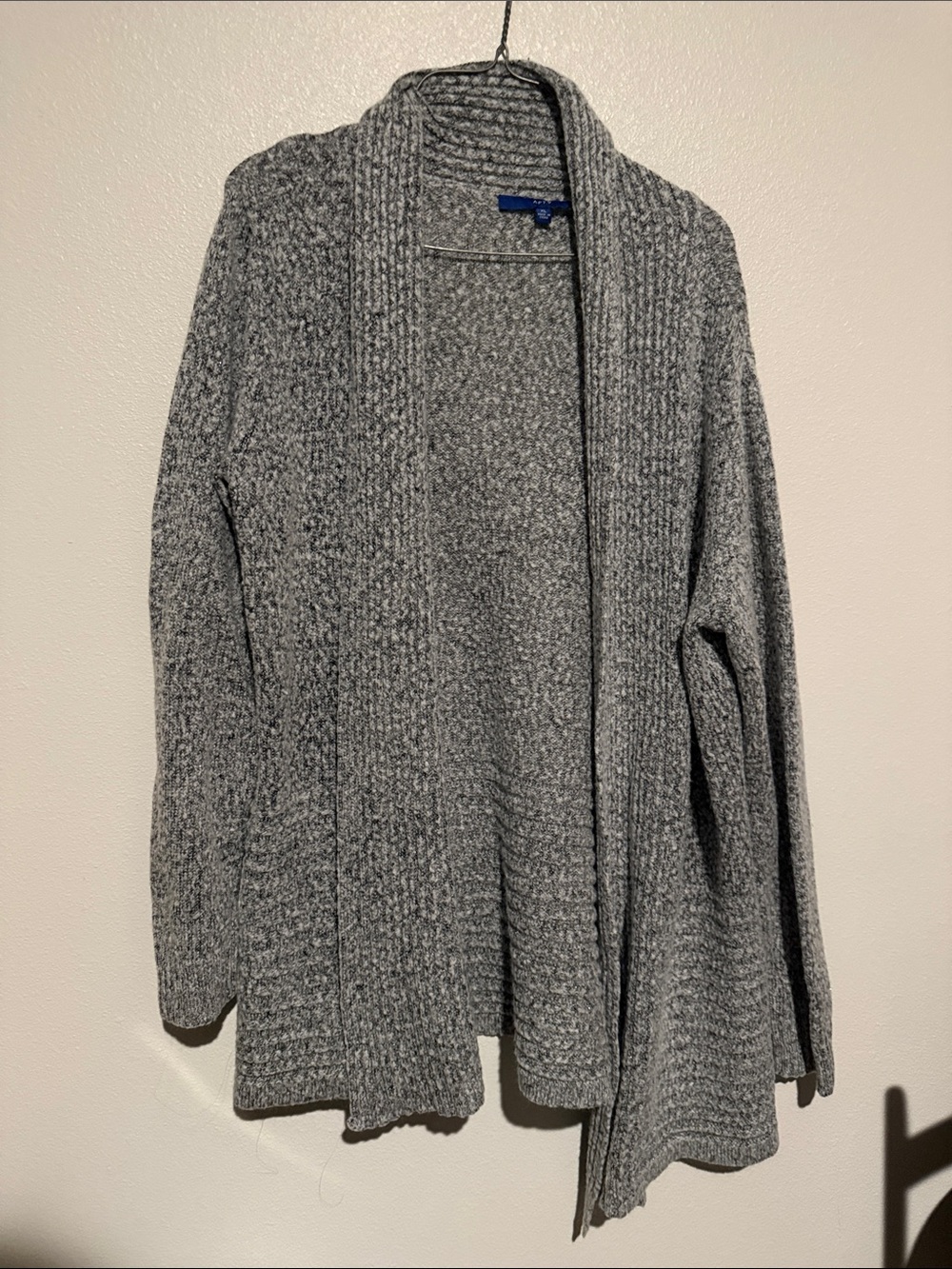 Apt. 9 Gray Open-Front Knit Cardigan